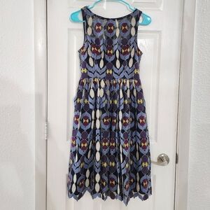 Anthropologie Maeve Geometric Lace Fit & Flare Dress with Pockets - Size 0